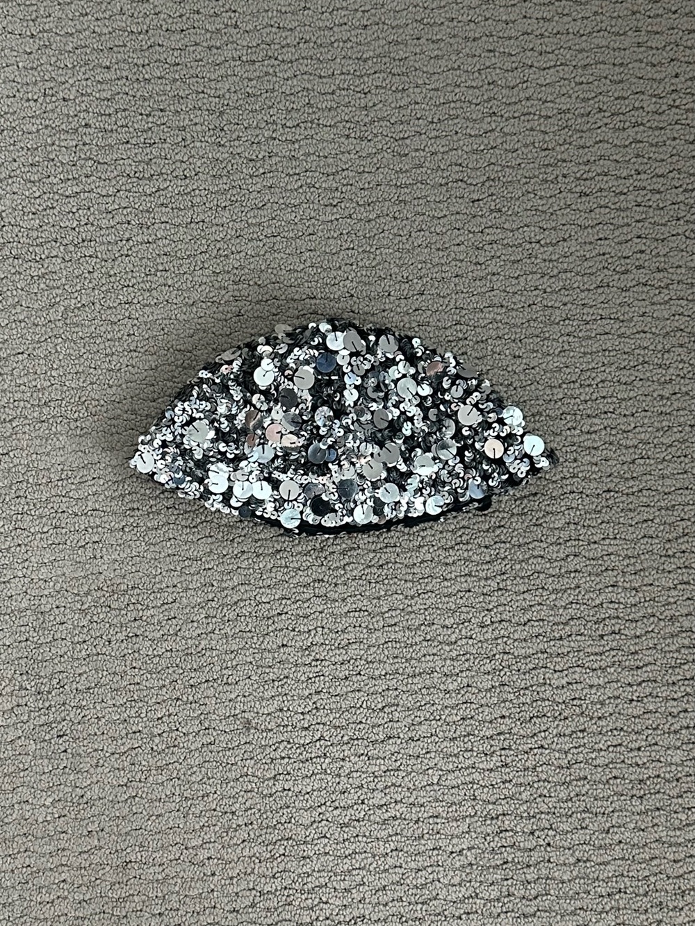 Vintage Guess Sequin Embellished Silver Beanie